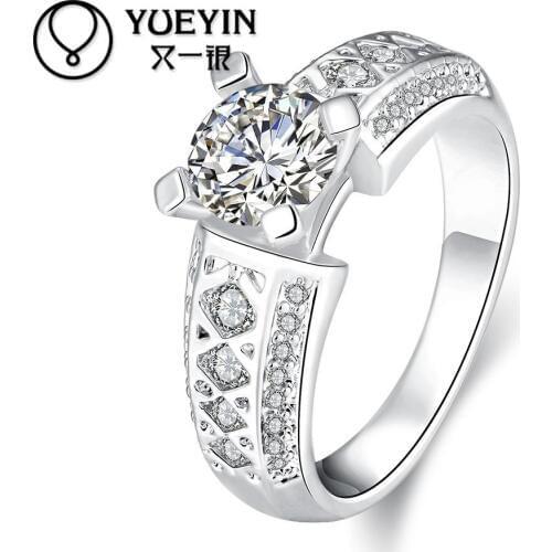 Womens gold color rings wedding jewelry crystal jewelry anelli donna Super Offer Bridal Jewelry Jewelry supplier