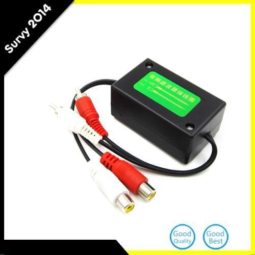 1pcs 3.5mm Car RCA Amplifier Audio Noise Filter Ground Loop Isolator Suppressor 6.3 x 3.8 x 3cm