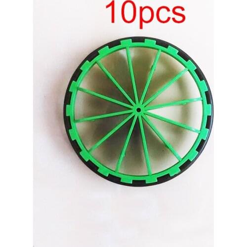 10Pcs 63mm Big Wheels Amphibious Rubber Combination Wheel Boat Paddle 2mm 2.5mm Axle Wheels Spare Parts for DIY Boat/Car Models