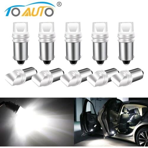 10pcs T4W BA9S 3 SMD 2835 Car LED Interior Lamp Side Marker Tail Reading Bulb Door License Plate Lights Red Blue Yellow 12V