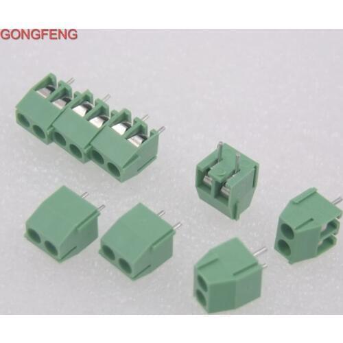 200pcs/lots PCB Terminal NEW Connector Copper Square Straight Pin 3 bit 2 Can Splice Screw type Special Wholesale