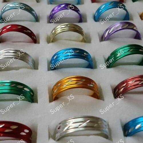 2000pcs 20sets Hot sale nice wholesale lots pretty multicolor aluminum alloy Rings Good quality, very fine free shipping BL098