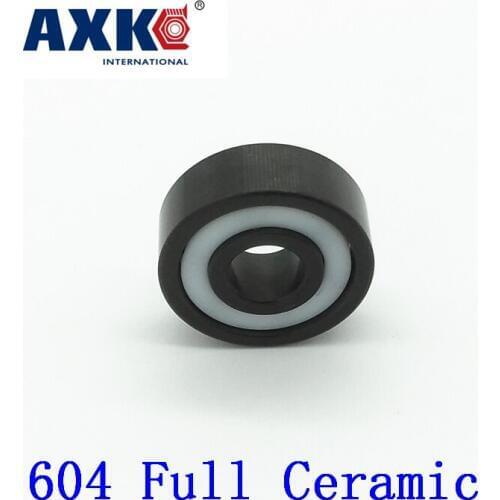 2019 Rushed Rolamentos Axk 604 Full Ceramic Bearing ( 1 Pc ) 4*12*4 Mm Si3n4 Material 604ce All Silicon Nitride Ball Bearings