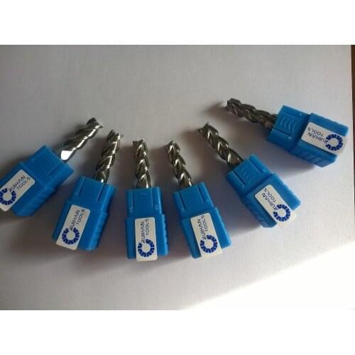 6PCS D8mmx8mmx60mm 3 Flutes HRC45 solid carbide end mills for aluminium