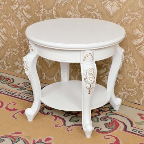 8000 European coffee table sofa side cabinet assembly round coffee table simple living room coffee table solid wood coffee