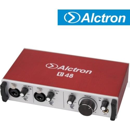 Alctron U48 24 Bit Dual Channel USB External Sound Card Convert Signal From A To D Or D To A For Live Broadcast And Recording