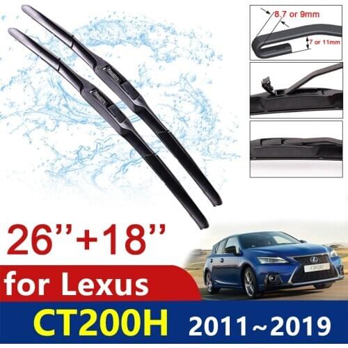 Car Wiper Blades for Lexus CT200h CT 200 200h F Sport 2011~2019 Front Windshield Wipers 2015 2016 2017 2018 Goods Accessories