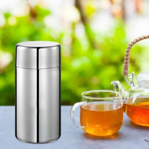 304 Stainless Steel Tea Can Thicken Tea Canister With Airtight Lid Tea Tin Container Portable Small Seal Box Tea Caddy