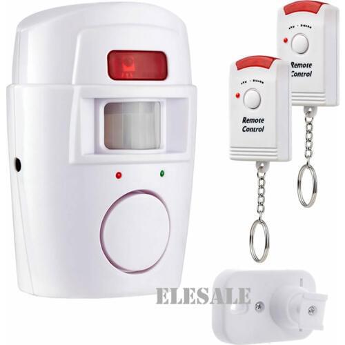Wireless PIR Motion Sensor Detector Alarm With 2 Remote Controls Door Window For Home Shed Garage Carvan Alarm Security System
