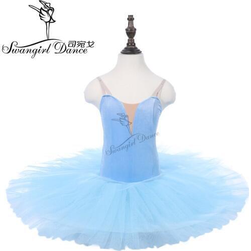 Pale Blue Bird Pancake Tutu Skirts Ballet Loetards Women Practicing Classical Ballet Dancing Tutu Ballerina Tutu PPL18044E