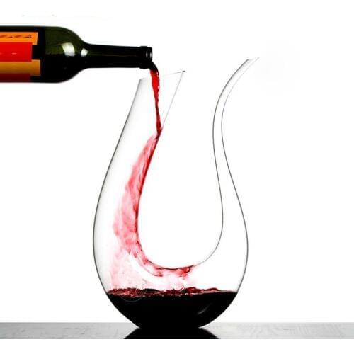 1500ML Big Decanter Handmade Crystal Red Wine Brandy Champagne Glasses Bottle Jug Pourer Aerator For Family Bar Vodka Cocktail