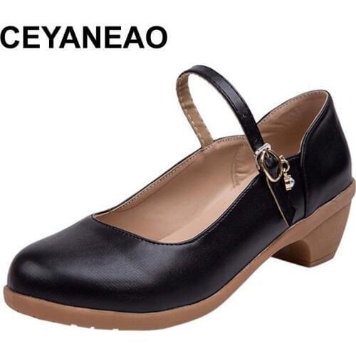 Женские балетки на каблуке CEYANEAO China At AliExpress