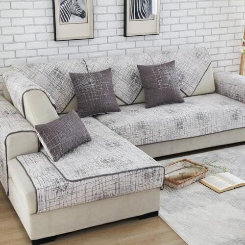 Cotton Sofa Cover Non-slip Four Seasons Couch Cover Cushion Combination Sofa Towel Modern Minimalist Couches For 3-seater Covers