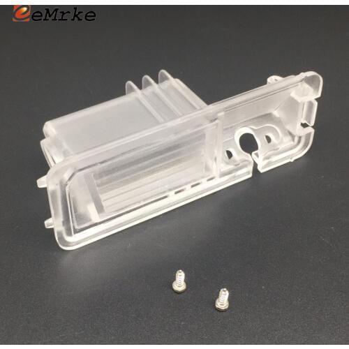 EEMRKE Car Rear View Camera Bracket License Plate Lights Housing Mount for Volkswagen VW Golf VI 5K 5G Hatchback 2011-2016