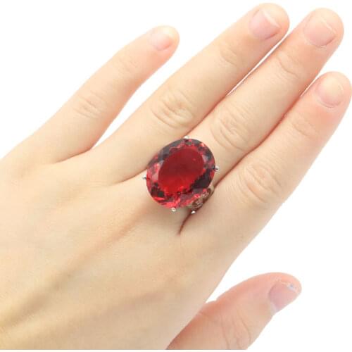 23x20mm Delicate Fine Cut Created Pink Morganite For Sister Daily Wear Dating Silver Rings Wholesale Drop Shipping