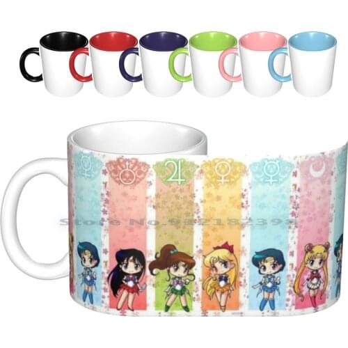 Mug Ceramic Mugs Coffee Cups Milk Tea Mug Anime Manga Moon Cute Sailor Usagi Japan Sailor Jupiter Senshi Kawaii Luna Magical