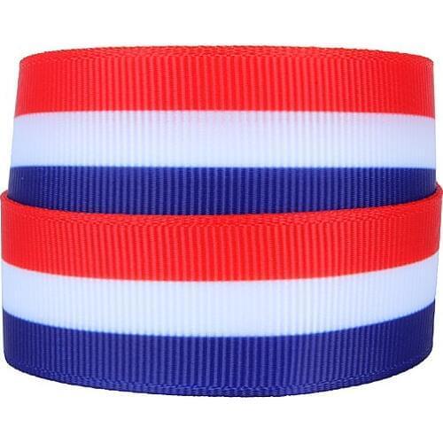 FLRA Ribbon 16mm Netherlands flag printed grosgrain ribbons