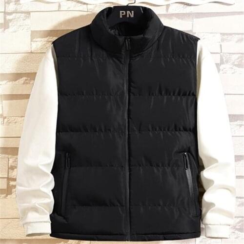 Fashion Mens Jacket Sleeveless Vest Spring Thermal Soft Vests Casual Coats Male Cotton Mens Vest Men Thicken Waistcoat