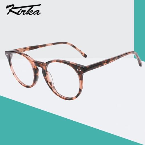 Kirka Child Glasses Frame Acetate Kids 5-10 Years old Eyeglasses Frame Optical Spectacles Frame Round Glasses Anti-blue Glasses