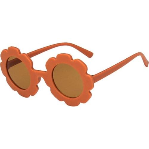 Sunflower Design Sunglasses Kids Round Eyeglasses Boys Sun Glasses Girls Plastic Frame UV400 Eyewear Children