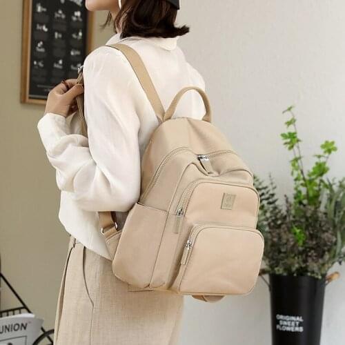 Ladies' Small Fresh and Simple Backpack, Girls' Trendy Fashion All-match Schoolbag, Travel Anti-theft Large-capacity Backpack