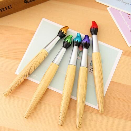 1 Funny Novelty Brush Shape Design Ballpoint Pen Portable Ball Pens for Child Kids Toy Drawing Toys Gift Office