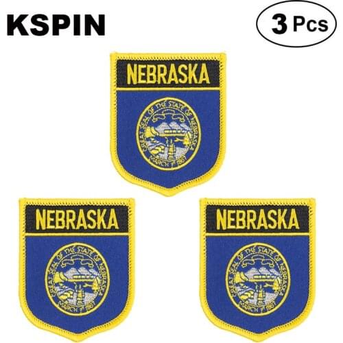 U.S.A Nebraska Shiled Shape flag patches national flag patches for Cothing DIY Decoration