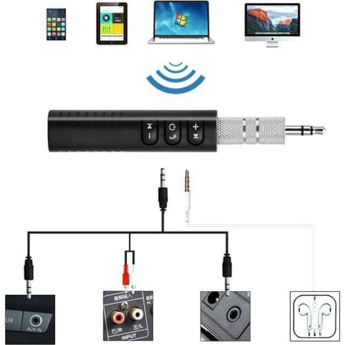 Universal Auto 3.5mm Plug Wireless Bluetooth 5.0 Receiver Phone Handsfree Transmitter Adapter For Car Music Audio Aux Earphones