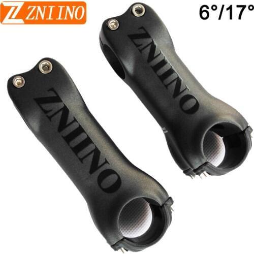 ZNIINO no logo stem 31.8mm 6/17 Degree Road/MTB full Carbon fiber Stems Bike Parts 70/80/90/100/110/120/130 Bicycle Stem black