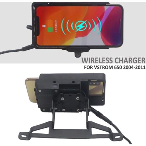 Windscren Wireless Bracket Mount Smartphone GPS Holder FOR SUZUKI VSTROM 650 DL650 2004-2011