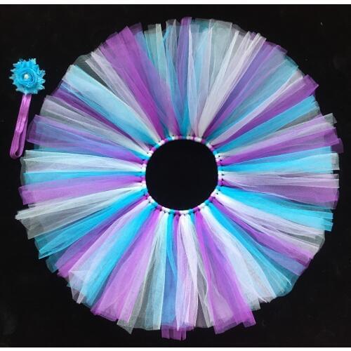 Lovely Girls Tutu Skirts Kids Fluffy Tulle Dance Tutu Pettiskirts Underskirt with Flower Headband Children Custom Party Skirts