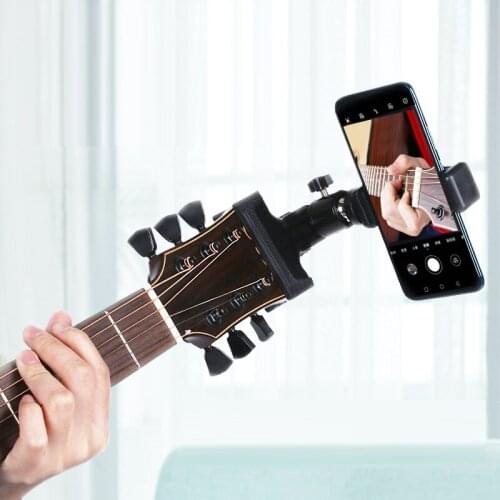 Guitar Head Clip Mobile Phone Holder Live Broadcast Bracket Stand Tripod Clip Head For Phone Support Desktop Music Holder