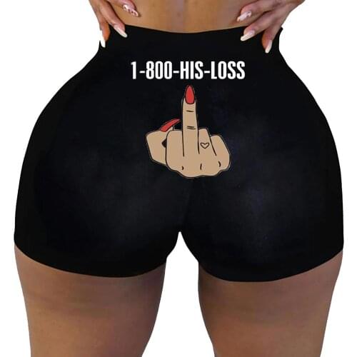 Fashion 2020 hot sale women reduction of age street hip hop style short pants elastic high waist printed short pants