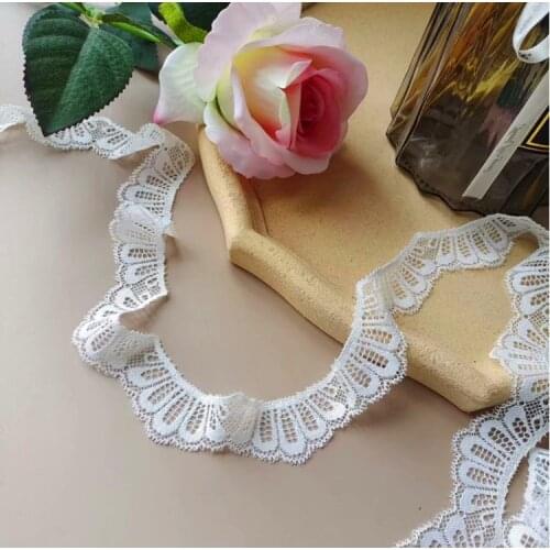 10 Meters White Elastic Lace Fabric Ribbon Lace Trim Ribbon Diy Craft Fabric Width African Fabrics Stretch