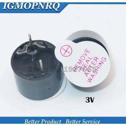 10pcs 3v Active Buzzer Magnetic Long Continous Beep Tone 12*9.5mm NEW