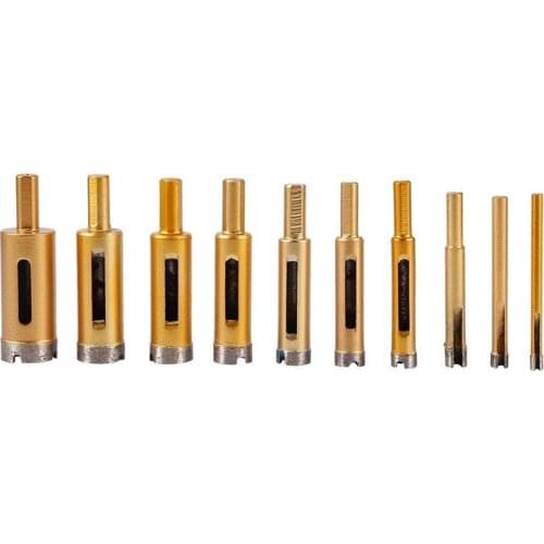 10Pcs Diamond Drill Bit 6-25mm Drill Core Bit Heavy Duty Marble Hole Opener Hand Drill Bit for Porcelain Marble Glass CNIM Hot