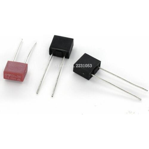 10PCS/LOT Square Fuse T1A 250V Slow Blow Square Plastic fuse 1A LCD TV Power Board Commonly Used 392