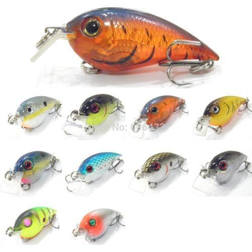 10PCS Sea Fishing Crank Lure Floating Minnow artificial bait hook 7.6cm/16.4g Free shipping