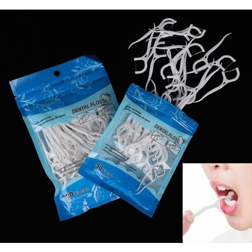 100PCS Wegwerp Tandheelkundige Bleken Rager Tanden Stick Tandenstokers Floss Pick Orale Gum Tanden Schoonmaken Zorg Hot