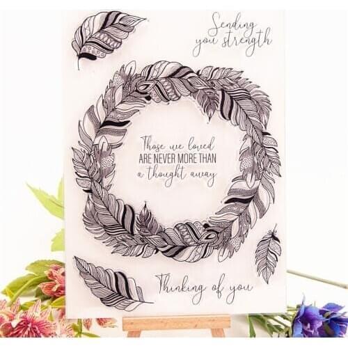 15*21CM selling Big wreath transparent seal clear stamps silicone seal roller stamps DIY scrapbook album / card production