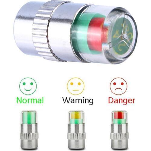 BEST 2/4PCS 2.4 Bar 36PSI Car Tire Pressure Monitor Valve Cap Sensor Indicator 3 Color Eye Alert monitoring tire pressure r20