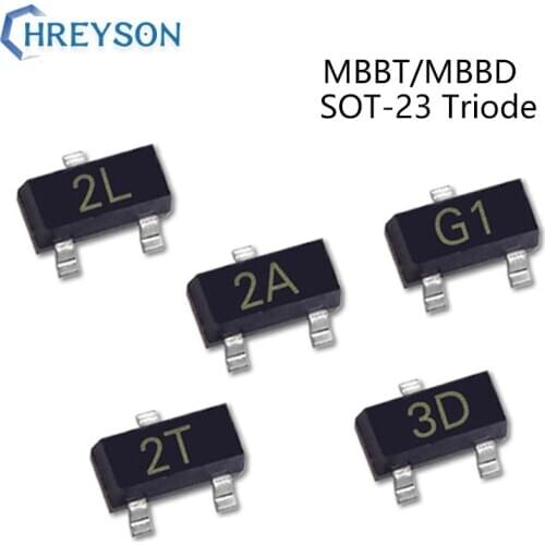 50Pcs SMD NPN Power Transistor Triode MMBT5401 2L MMBD914 5D MMBD4148A 5H MMBD4148SE D4 MMBD4148 A6 MMBT2907A 2F SOT-23 IC