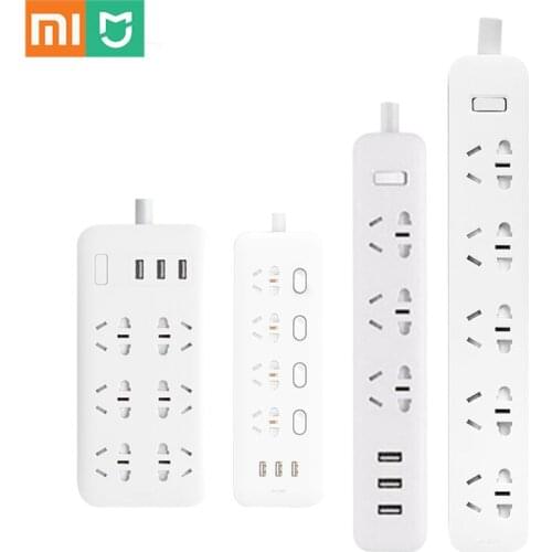 Xiaomi Mijia Power Strip Fast Charging 2500W 10A 6 Standard Sockets/8 Standard Sockets/3 Socket With 1M/5M Cable Charging Power