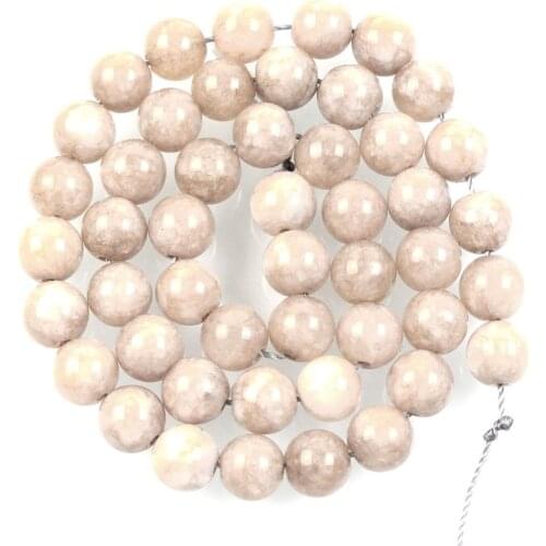 Natural Stone Light Grey Veins Stripe Alabaster Charm Loose Beads For Jewelry Making Needlework Bracelet DIY Strand 6-10MM