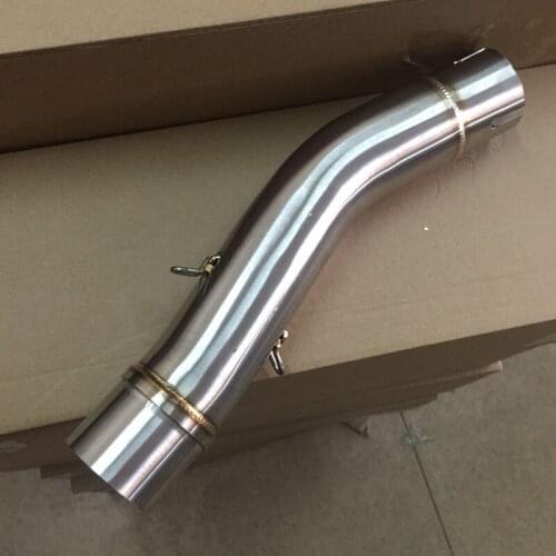 For Ducati Scrambler 51mm Silencer Stainless Steel Motorcycle Exhaust Middle Link Pipe Round Muffler Moto Escape Tube