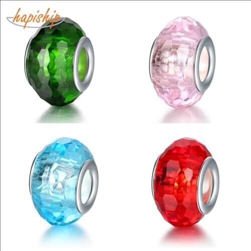 Hapiship 2020 Original Daisy Fashion Sweet Color Acrylic Charm Beads Fit Charm Bracelet Female DIY Jewelry Making CZ014