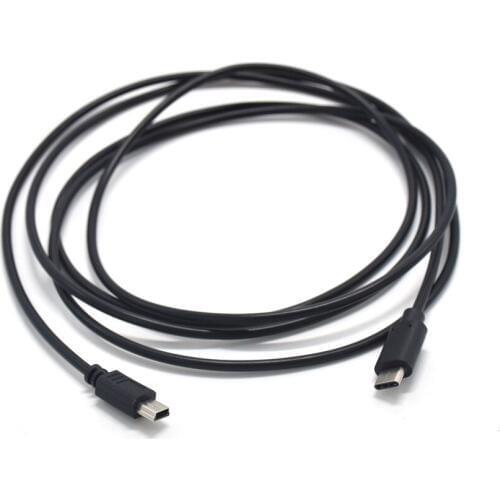 2 m USB 3.1 USB Type-C to Mini USB 5Pin T Port Data Charging Line Male Connector to Mini USB Cable Power Supply SLR Camera