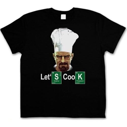 2019 Fashion Hot Sale LETS COOK CHEF T-SHIRT - Breaking Walter Meth Heisenberg Mr. White Bad T-Shirt Tee shirt