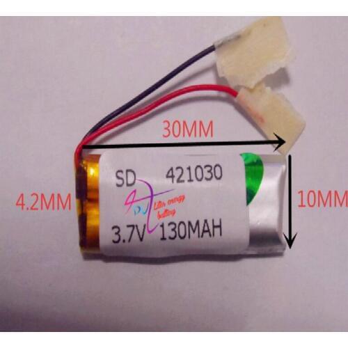 Best battery brand MP3 MP4 Bluetooth 421030 451030 3.7V polymer rechargeable lithium battery for 401030 130ma