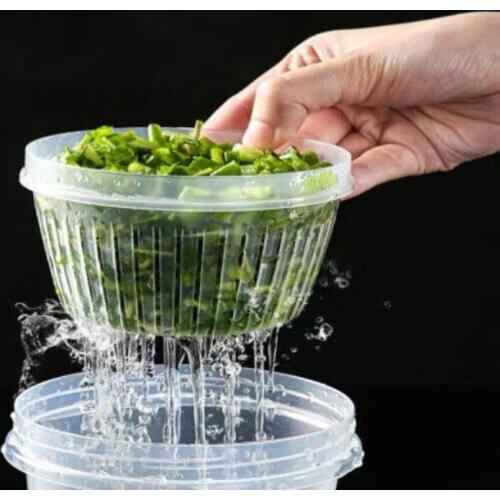 Multifunctional Kitchen Crisper Refrigerator Special Onion Ginger Garlic Storage Box Sealing Cover Drain Fruit Box Set E11224